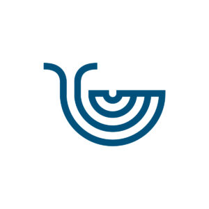 Abstract Blue Whale Logo
