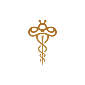 Bee Asclepius Logo Bee Logo