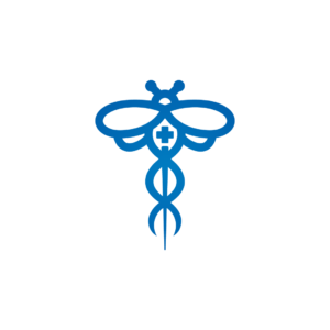 Bee Asclepius Logo