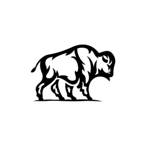Black American Buffalo Logo
