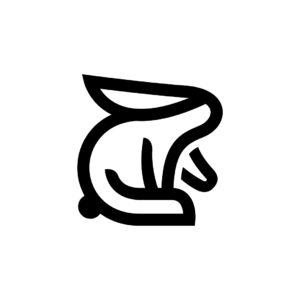 Rabbit Logo Black Bunny Logo