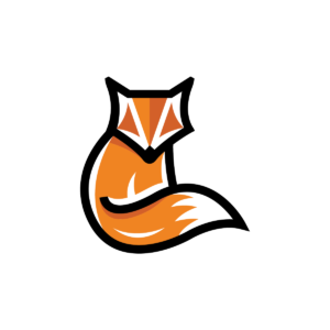 Black Line Fox Logo