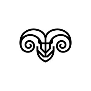 Black Ram Logo Goat Logo