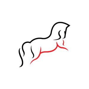 Black Red Stallion Logo
