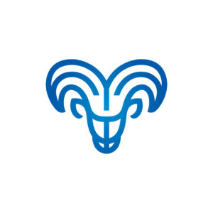 Ram Logo Blue Goat Logo Ram Head Logo
