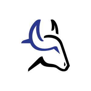 Blue Horn Bull Logo Bull Head Logo