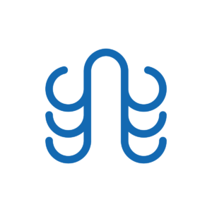 Blue Minimalist Kraken Logo