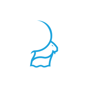 Minimalist Mountain Goat Logo