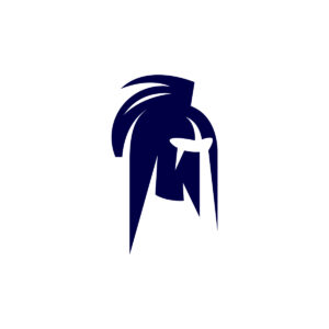 Blue Spartan Logo Spartan Head Logo