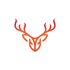 Burning Deer Logo Deer Head Logo