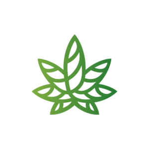 Green Hemp Logo Cannabis Leaf Logo