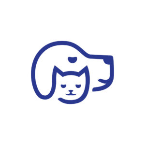 Cat And Puppy Logo Pets Logo
