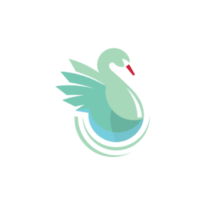 Crystal Swan Logo Blue Swan Logo