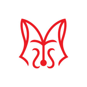 Cute Red Fox Logo Fox Head Logo