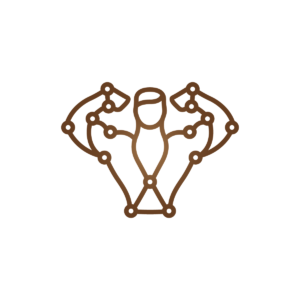 Bodybuilder Logo Cyber Fitness Logo Gym Logo