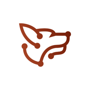 Wolf Head Logo Dots Wolf Logo