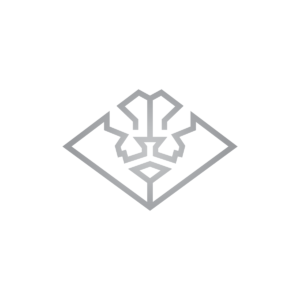 Emblem Grey Lion Logo