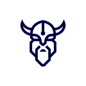 Blue Viking Head Logo Viking Logo