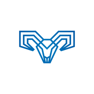 Blue Goat Logo Goat Head Logo