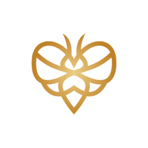 Gold Monarch Logo Butterfly Logo