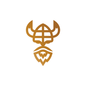 Golden Viking Logo Viking Head Logo