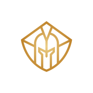 Warrior Helmet Logo Golden Warrior Logo