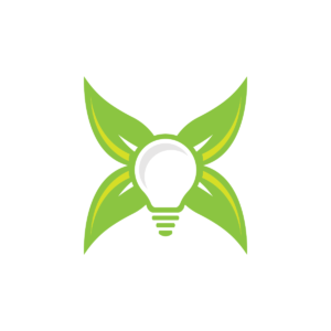 Green Light Bulb Logo