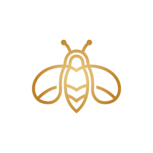 Stylish Honey Bee Logo
