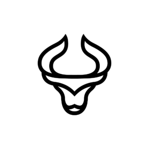 Horns Bull Logo Black Bull Head Logo