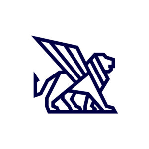 Blue Investment Lion Logo
