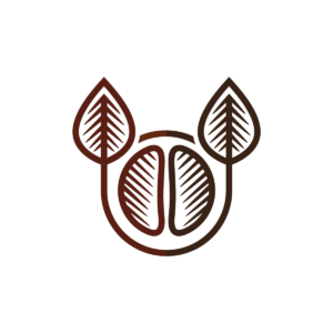 Leaf Coffee Bean Logo