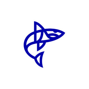Line Great Shark Logo