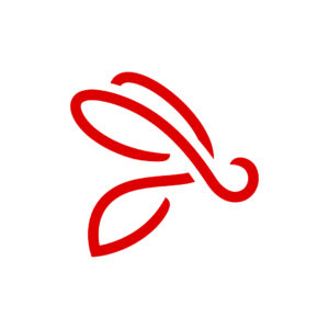 Line Red Bee Logo