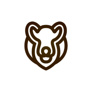 Lines Brown Bear Logo Bear Head Logo