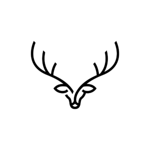 Black Deer Logo Deer Head Logo