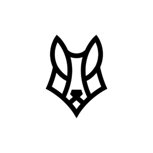 Wolf Face Logo Black Wolf Logo
