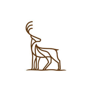 Lines Buck logo Deer Logo