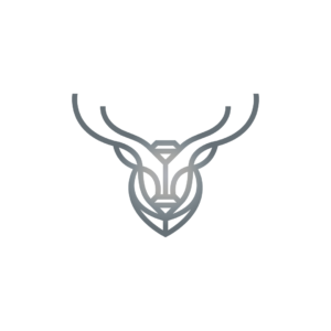 Deer Head Logo Silver Deer Logo