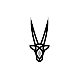 Black Antelope Logo Arabian Oryx Logo