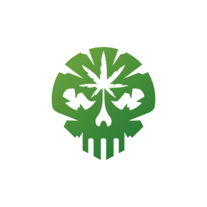 Marijuana Skull Logo