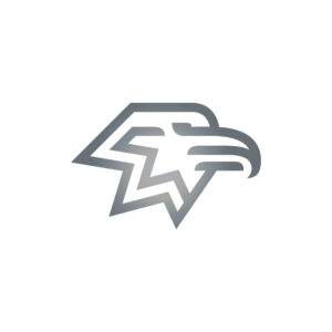 Grey Bald Eagle Logo