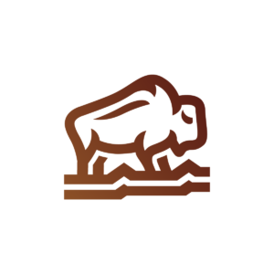 Mountain American Buffalo Logo Bison Logo