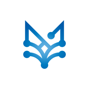 Fox Head Logo Network Blue Fox Logo