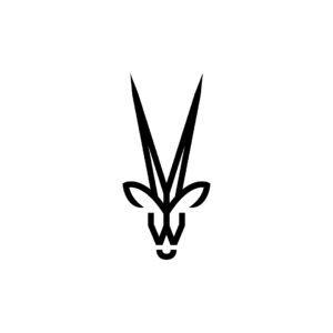 Black Arabian Oryx Logo Oryx Head Logo