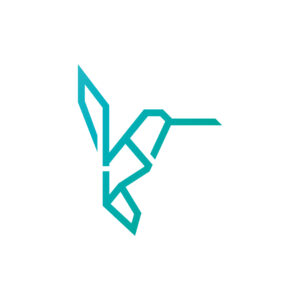 Blue Flying Hummingbird Logo