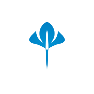 Blue Manta Ray Logo