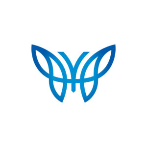 Blue Monarch Logo Butterfly Logo