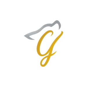 Grey Golden Wolf Logo Wolf Head Logo