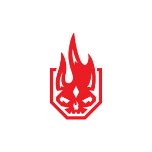 Flame Skull Logo Hot Skull Logo