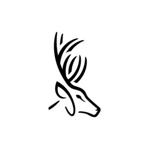 Deer Head Logo Black Deer Logo